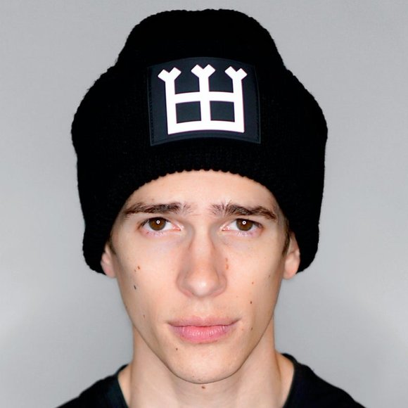 NWT Black Merino Wool Beanie Hat